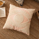 GobekUsa Embroidered Cotton Pillow Cover 45x45cm, Navy Pink Decorative Throw Pillow