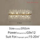 GobekUsa Gold/Silver LED Crystal Chandelier for Home Living Dining Study Hall Bedroom