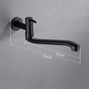 GobekUsa Black Stainless Steel Swivel Kitchen Faucet 360 Degree Rotation Wall Mounted