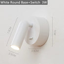 GobekUsa LED Reading Wall Lamp with Switch | 350º Rotation | 3W Bedside Sconce for Home Decor