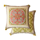GobekUsa Datura Flowers Print Wool Velvet Mandala Cushion Cover Luxe Pillow Case