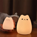 GobekUsa Cat Silicone LED Night Light Touch Sensor 2 Modes Children Bedroom Lamp