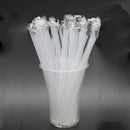 GobekUsa Clear Individually Wrapped PP Drinking Straws - 100PCS Smoothies Tea Party Durable