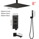 GobekUsa Black Digital Shower Faucet, Matte Black Finish, Thermostatic Temperature Display