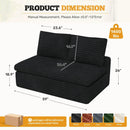 Modular Corduroy Loveseat Sofa — Armless, Deep-Seat, No Assembly by EnvelorHome