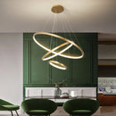GobekUsa LED Ceiling Chandelier Round Pendant Light for Modern Home Interior Lighting