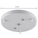GobekUsa Ceiling Chandelier Plate 3-Hole Black/White Iron Lamp Base Pendant Lighting Kit