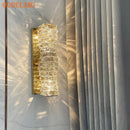 GobekUsa Crystal Glass Wall Sconce Lamp for Modern Light Luxury Home Decor