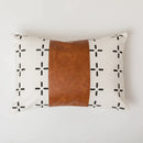 GobekUsa Brown Faux Leather Pillow Cover for Home Decoration