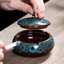 GobekUsa Glazed Porcelain Ashtray: Stylish Desk Decoration & Gift for Boyfriend