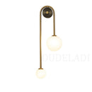 GobekUsa Glass Ball LED Wall Light Modern Brass Decor for Bedroom Living Room