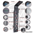 GobekUsa Black LED Shower Faucet SPA Massage Jet Rain Panel Bidet Sprayer Tap