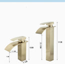 GobekUsa Brushed Gold Basin Faucet: Solid Brass Single Handle Mixer Tap, Deck Mounted.