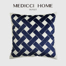 GobekUsa Intersecting Geometric Velvet Printed Cushion Cover - Modern Nordic Sofa Decor 50x50cm