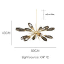 GobekUsa Glass Art Chandelier for Living Room, Bedroom, Study - Modern Minimalist Design