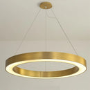 GobekUsa Gold Copper Pendant Lights Nordic LED Hanging Lamp Modern Circle Ring Suspension