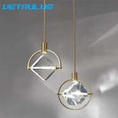 GobekUsa Crystal LED Ceiling Lamp Chandelier Iron Art Bar Home Decor.