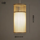 GobekUsa Japanese Bamboo Chandelier Lights for Bedroom Living Room Tea Room Zen Lamps
