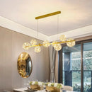 GobekUsa Glass Bubble LED Chandelier: Nordic Art Star Bright Indoor Lighting for Romantic Atmosphere