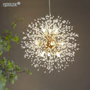 GobekUsa Gold/Silver LED Crystal Chandelier for Home Living Dining Study Hall Bedroom