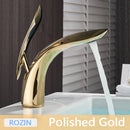 GobekUsa Golden Rose Bathroom Faucet Waterfall Basin Mixer Taps - Luxury Single Hole