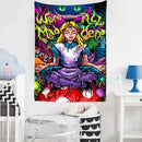 GobekUsa Anime Girl Tapestry Wall Hanging for Magic Science Fiction Bohemian Decor