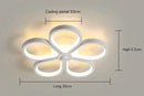 GobekUsa Acrylic Flower Twisted LED Chandelier Ceiling Lamp for Living Room, Hotel Decor