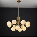 GobekUsa Gold Glass Ball Chandelier: Luxury LED Lighting for Dining Room, Kitchen, Cafe
