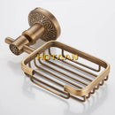 GobekUsa Antique Brass Bathroom Soap Basket Wall Mounted Soap Dish Holder