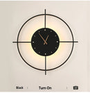 GobekUsa Golden Clock LED Wall Lamp 11W for Home Living Room Bedroom Decor