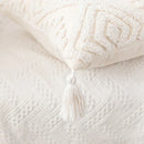 GobekUsa Ivory Cotton Loop Tufted Cushion Cover for Home Decoration