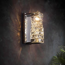 GobekUsa Gold Chrome Crystal Wall Sconce LED Lamp for Living Room Bedroom TV Background Lighting