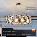 GobekUsa Crystal Wrought Iron Chandelier: Creative Dining & Living Room Suspension Light