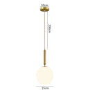 GobekUsa Brass Glass Ball Pendant Lights for Living Room Restaurant Kitchen Decor