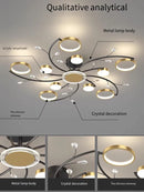 GobekUsa LED Chandelier: Stylish Indoor Lighting for Bedroom, Living Room, Dining Room