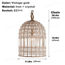 GobekUsa Bronze 1-Light Crystal Chandelier French Lighting for Kitchen, Living Room, Dining, Bedroom