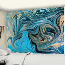 GobekUsa Blue Gouache Line Tapestry Wall Hanging for Boho Room Decor