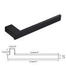 GobekUsa Black Bathroom Hardware Set: Robe Hook, Towel Rail, Rack, Shelf, Tissue Holder & More