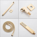 GobekUsa 8" Rainfall Shower Faucet Set with Handshower, Single Handle Mixer Tap