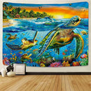 GobekUsa 3D Underwater World Mandala Yoga Mat Home Decoration Tapestry Hippie Sofa Blanket