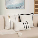 GobekUsa Black Stripe Jaquard Cushion Cover for Home Decoration 45x45cm/30x50cm