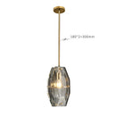 GobekUsa Crystal Glass Pendant Lamp Luxe Chandelier for Bedroom Restaurant Kitchen Home