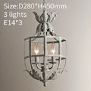 GobekUsa Grey/Gold Metal Cage Chandelier: Russian-Inspired, 3-Light Lustre for Nursery, Kitchen, Dining