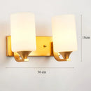 GobekUsa Glass Shade Gold Wall Lamp for Bedroom Loft Design, Up Down Iron LED Wall Lights