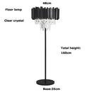GobekUsa Crystal Marble LED Floor Lamp - Art Deco Golden Black Stainless Steel