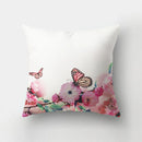 GobekUsa Butterfly Flower Pillow Case: Colorful Animal Landscape Sofa Cushion Cover