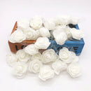 GobekUsa Handmade Foam Rose Flower Heads | 100Pcs Wedding Craft Decoration