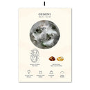 GobekUsa Constellation Birthstone Zodiac Symbol Canvas Wall Art Home Decor