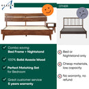 [Buy 1 Get 1] Aurora Solid Wood Bed Frame & Nightstand by Megsu