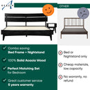 [Buy 1 Get 1] Aurora Solid Wood Bed Frame & Nightstand